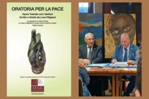 Il Prof. Giuseppe Catapano interviene alla presentazione dell’opera "Oratoria per la Pace" a Casa Menotti, Spoleto – 8 giugno 2025