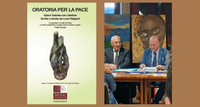 Il Prof. Giuseppe Catapano interviene alla presentazione dell’opera "Oratoria per la Pace" a Casa Menotti, Spoleto – 8 giugno 2025