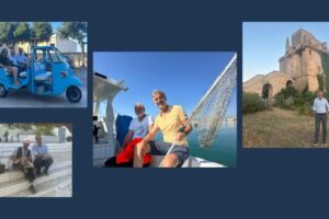 Beppe Convertini in Puglia per Azzurro Storie di Mare su Rai 1