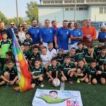 "Angelo Iannelli con i protagonisti della Partita del Cuore per la pace a Mariglianella"