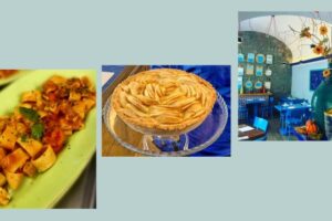 Interni de Il Grottino Azzurro a Positano con arredo nautical style e piatti gourmet estate 2025