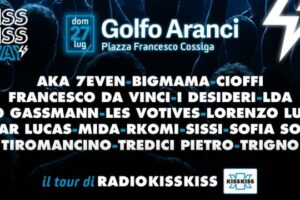 Concerto Kiss Kiss Way Golfo Aranci 2025 con Rkomi, Tiromancino e LDA
