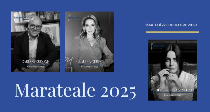 Locandina ufficiale Marateale 2025 con programma e ospiti a Maratea