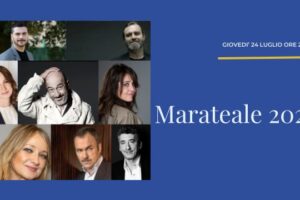 Locandina ufficiale Marateale 2025 con ospiti, orari e dettagli dell’evento