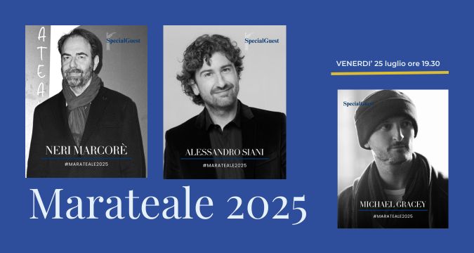 Locandina ufficiale Marateale 2025 con ospiti e programma del 25 luglio