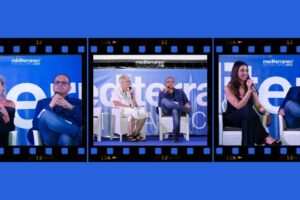 Scena della serata inaugurale del Mediterraneo Festival Corto 2025 a Diamante con premi, ospiti e pubblico entusiasta
