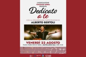 Serata evento Dedicato a te ad Abatemarco con Alberto Bertoli