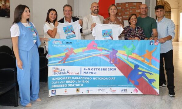 Roller Skating Festival Napoli 2025 sul Lungomare Caracciolo con gare, spettacoli e attività gratuite di pattinaggio su rotelle