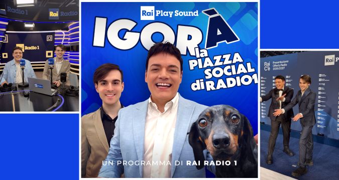 Igor Righetti alla conduzione di Igorà La piazza social di Radio1