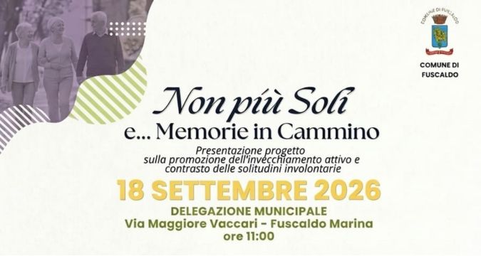 Over 65 protagonisti del progetto Non più soli e Memorie in Cammino a Fuscaldo