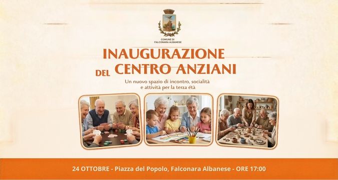 Nuovo Centro Anziani di Falconara Albanese dedicato alla socialità degli over 65